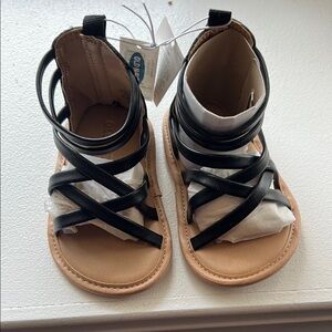 Kids Black Sandals